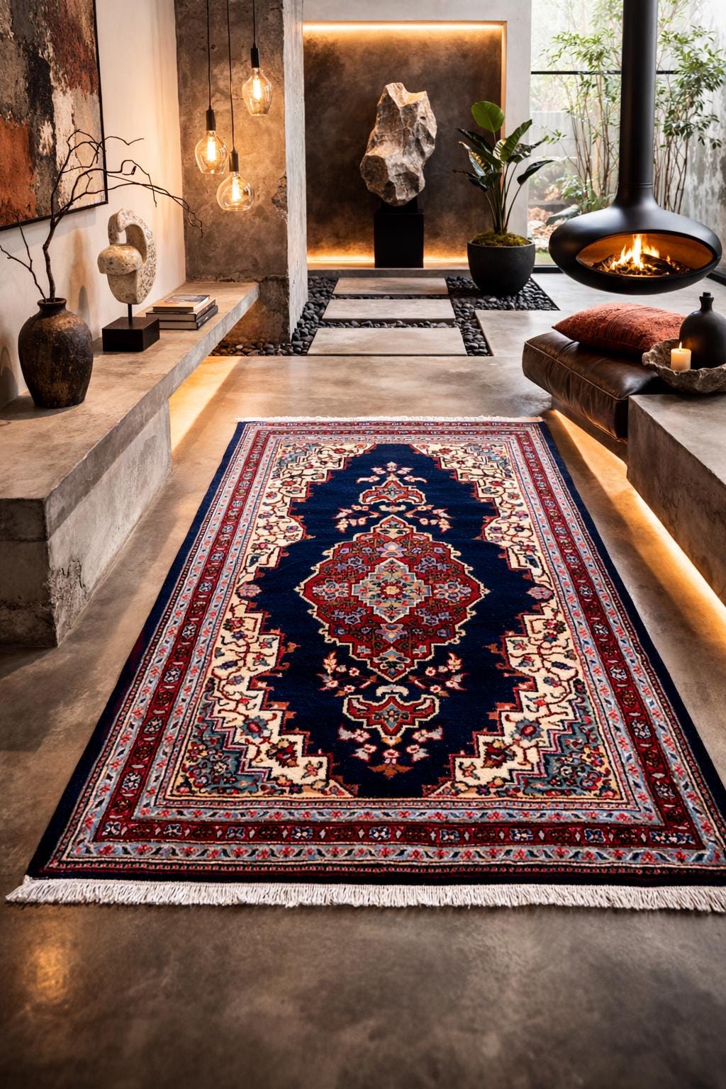 Vintage Turkish Rug 3.8x8 ft Hand Knotted Anatolian Village Medallion Runner 1970s