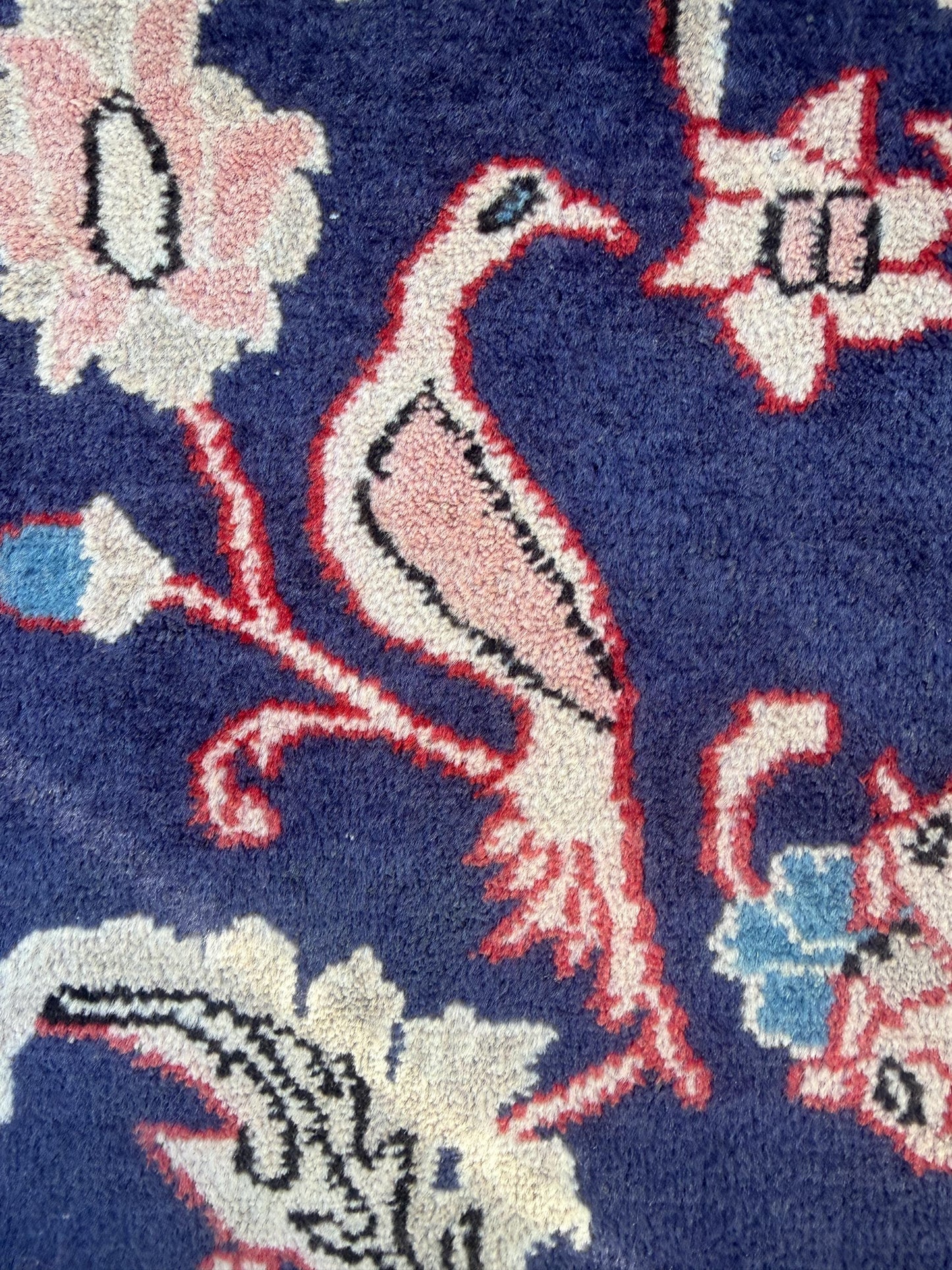Vintage Turkish Pictorial Tree of Life Rug 3x6 ft Hand Knotted Wool Anatolian Bohemian Area Rug 1970s