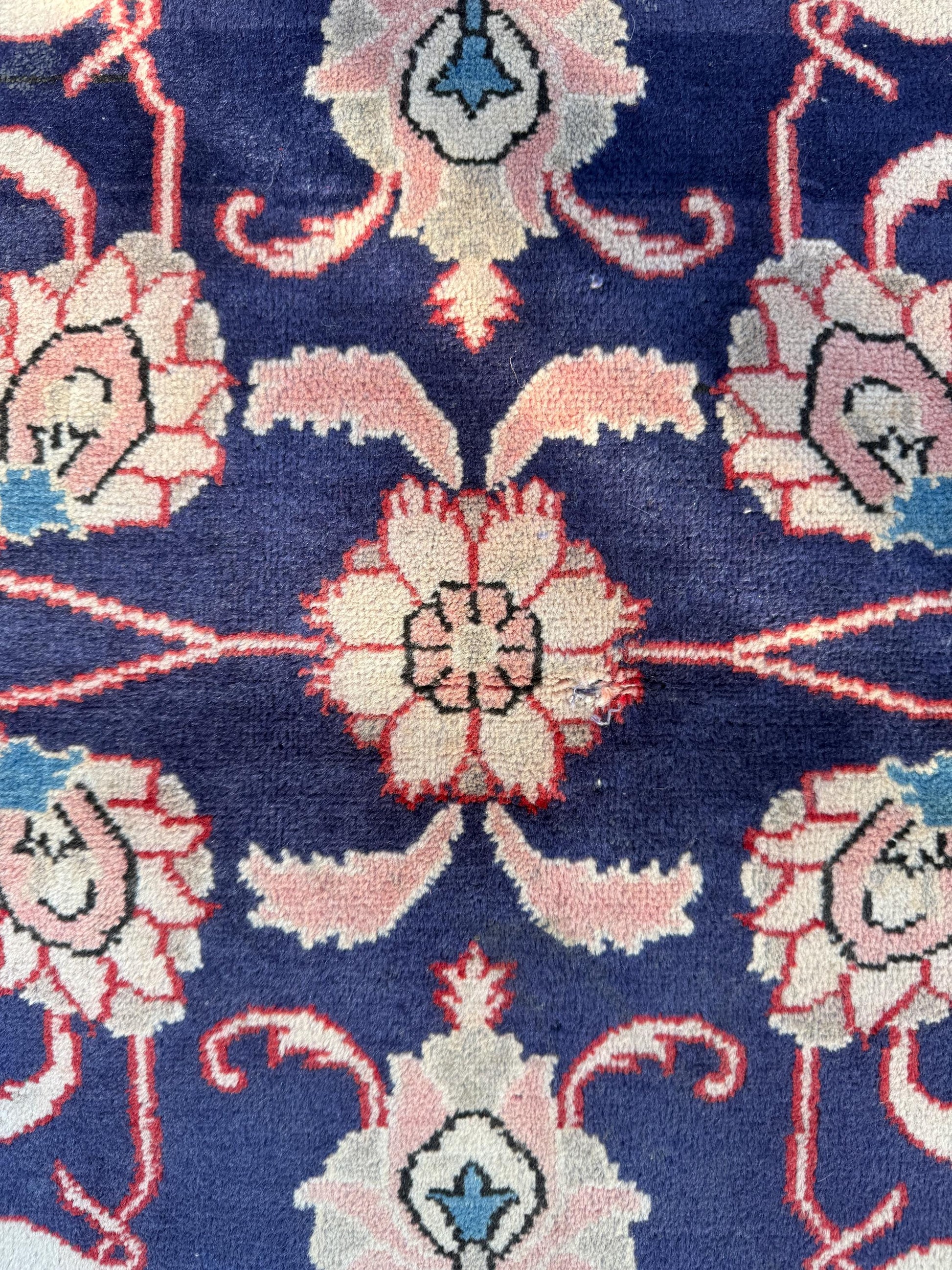 Vintage Turkish Pictorial Tree of Life Rug 3x6 ft Hand Knotted Wool Anatolian Bohemian Area Rug 1970s