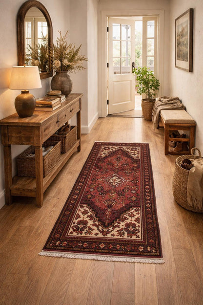 Vintage Turkish Anatolian Rug 3x5 ft Hand Knotted Wool Tribal Geometric Rug 1960s