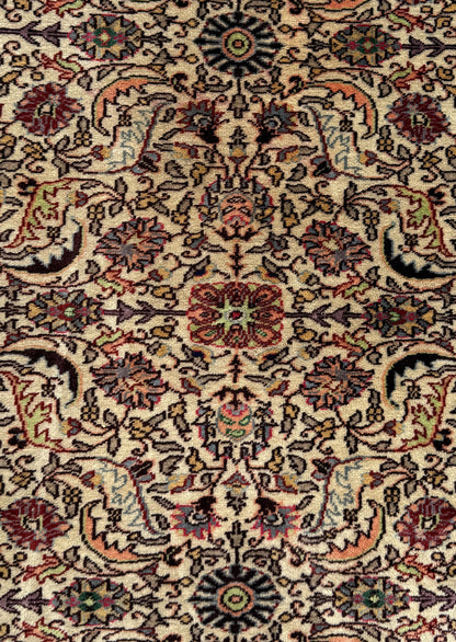Vintage Hereke Turkish Rug 9x12 ft – Hand Knotted Wool Area Rug – Vegetable Dye Turkish Carpet – 1980s