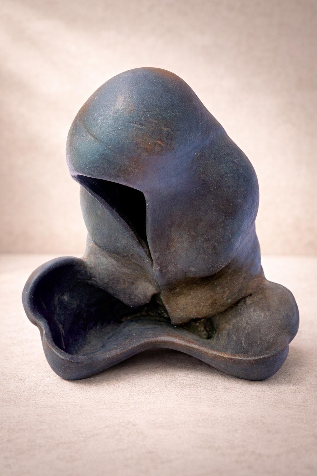 Handmade Clay Mother and Child Sculpture | Abstract Figurine, Vintage Style Home Decor