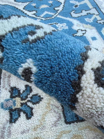 Turkish Oushak Rug 2.7x10 ft Handmade Multicolored Wool Runner Modern Bohemian Area Rug