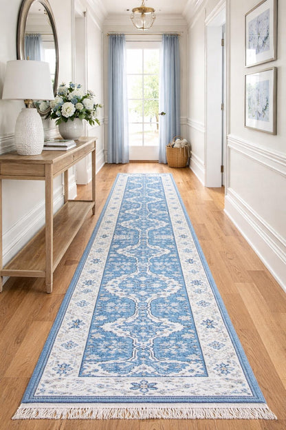 Turkish Oushak Rug 2.7x10 ft Handmade Multicolored Wool Runner Modern Bohemian Area Rug
