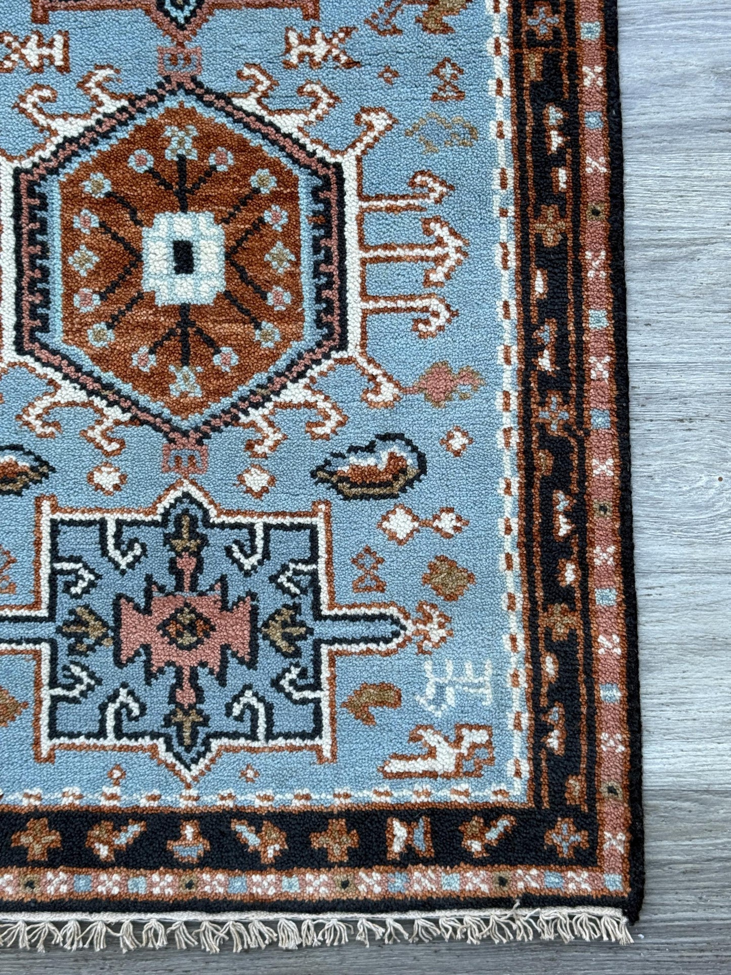 Turkish Oushak Rug 2.6x10 ft Handmade Multicolored Wool Runner Modern Bohemian Area Rug