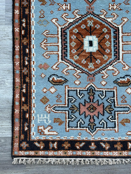 Turkish Oushak Rug 2.6x10 ft Handmade Multicolored Wool Runner Modern Bohemian Area Rug