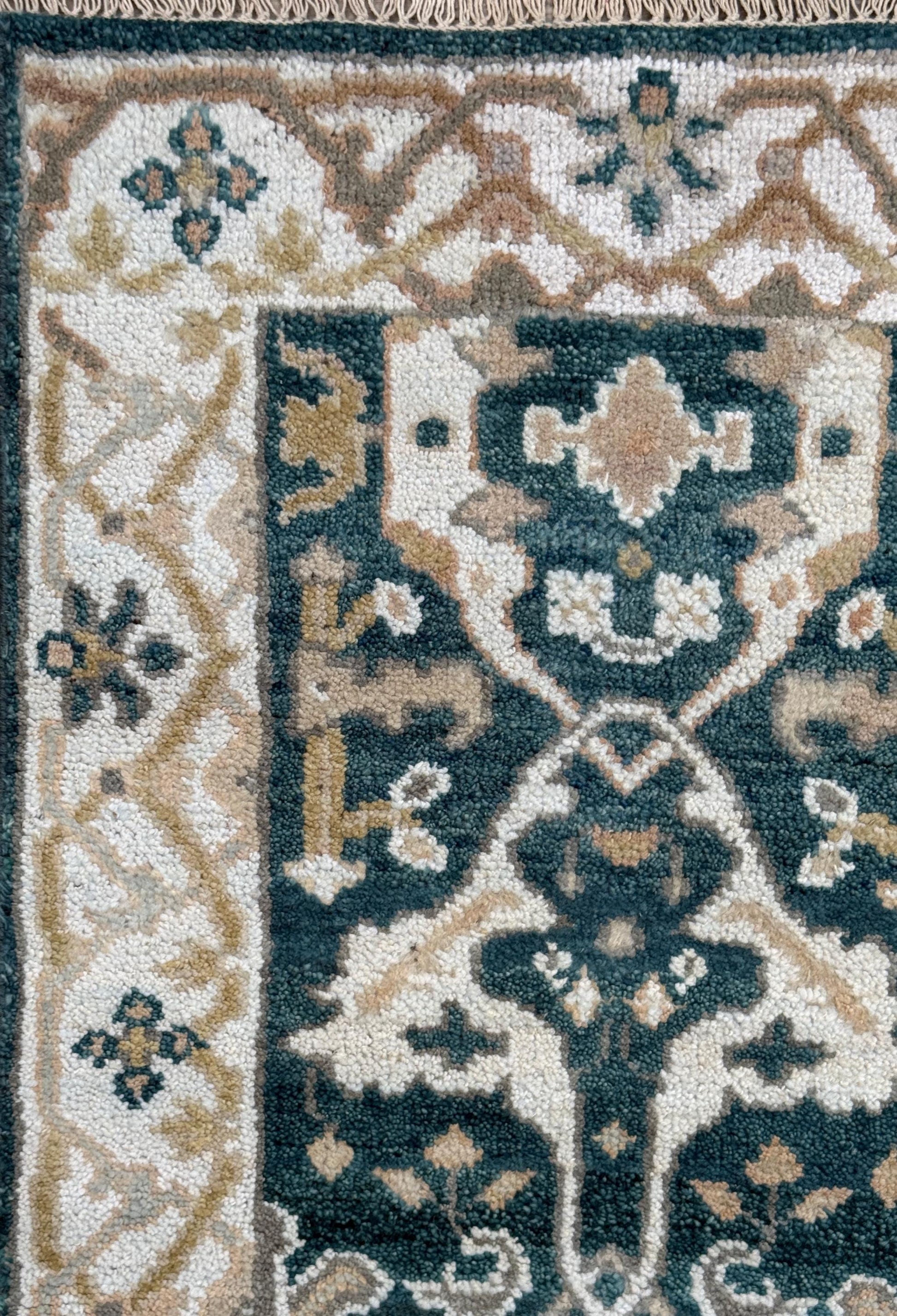 Turkish Oushak Rug 2.7x8 ft Handmade Multicolored Wool Runner Modern Bohemian Area Rug