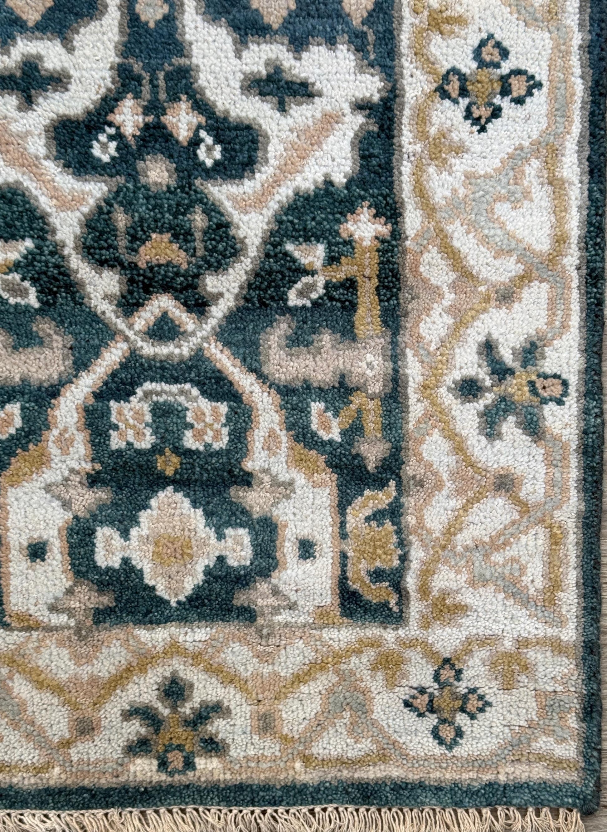 Turkish Oushak Rug 2.7x8 ft Handmade Multicolored Wool Runner Modern Bohemian Area Rug