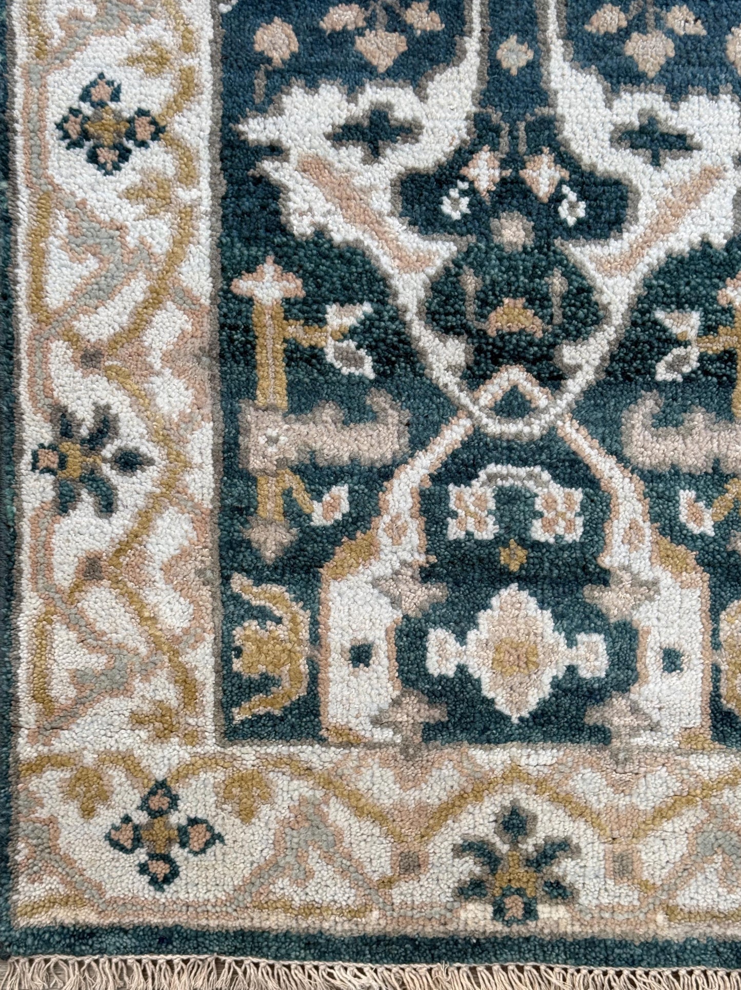 Turkish Oushak Rug 2.7x8 ft Handmade Multicolored Wool Runner Modern Bohemian Area Rug