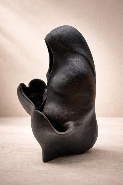 Handmade Clay Mother and Child Sculpture | Abstract Figurine, Vintage Style Home Decor