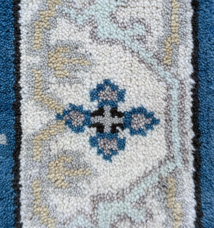 Turkish Oushak Rug 2.7x10 ft Handmade Multicolored Wool Runner Modern Bohemian Area Rug