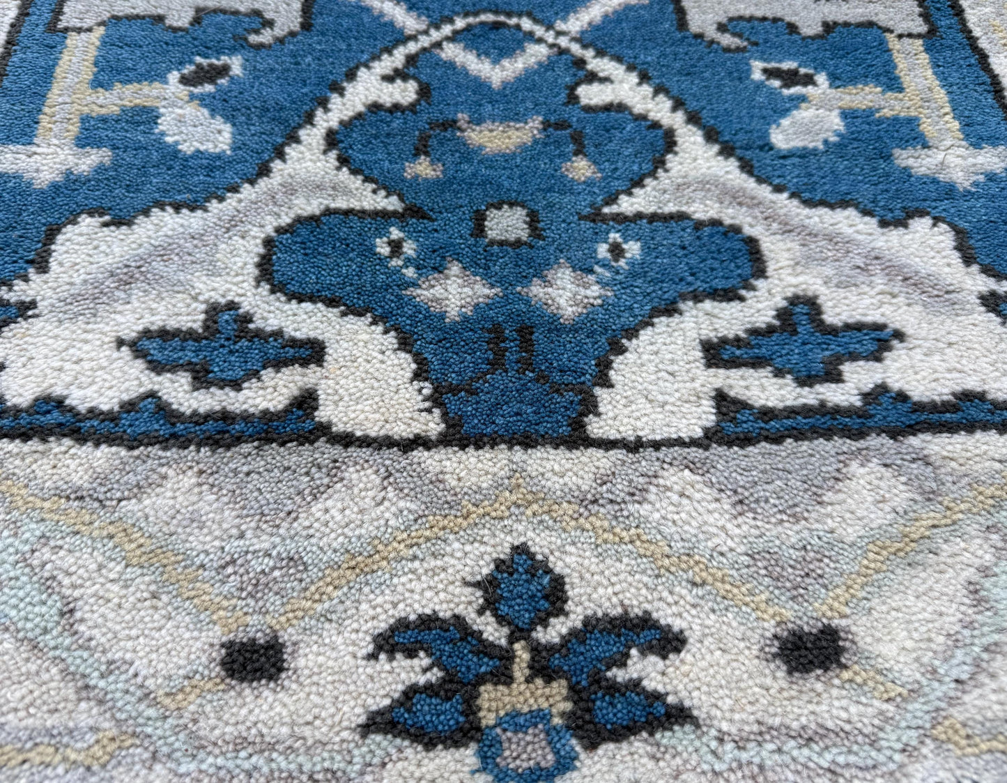 Turkish Oushak Rug 2.7x10 ft Handmade Multicolored Wool Runner Modern Bohemian Area Rug