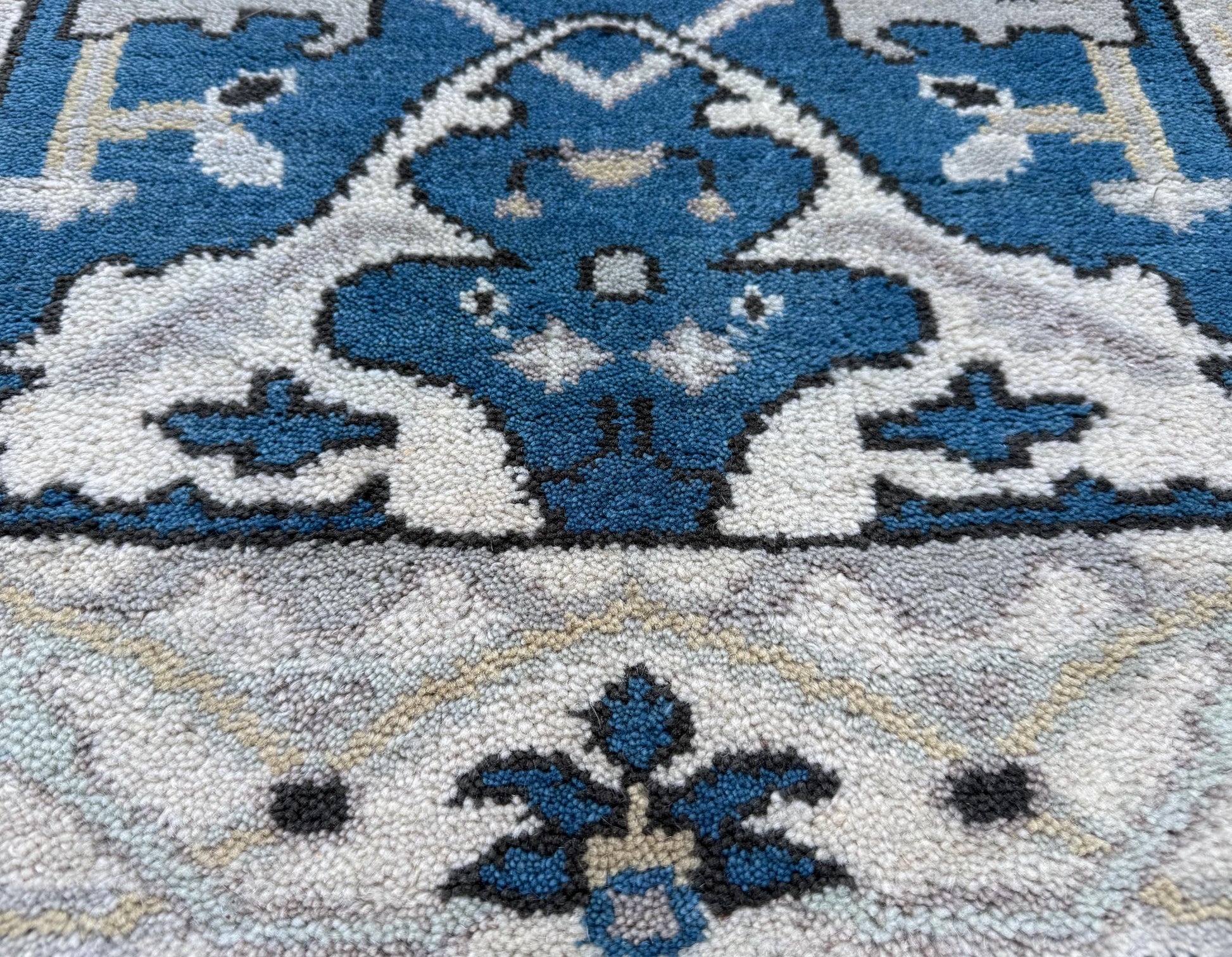 Turkish Oushak Rug 2.7x10 ft Handmade Multicolored Wool Runner Modern Bohemian Area Rug