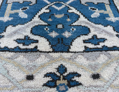 Turkish Oushak Rug 2.7x10 ft Handmade Multicolored Wool Runner Modern Bohemian Area Rug