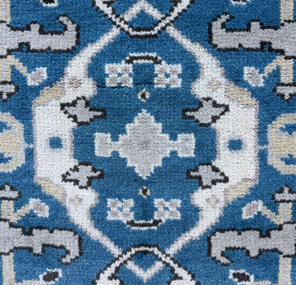 Turkish Oushak Rug 2.7x10 ft Handmade Multicolored Wool Runner Modern Bohemian Area Rug