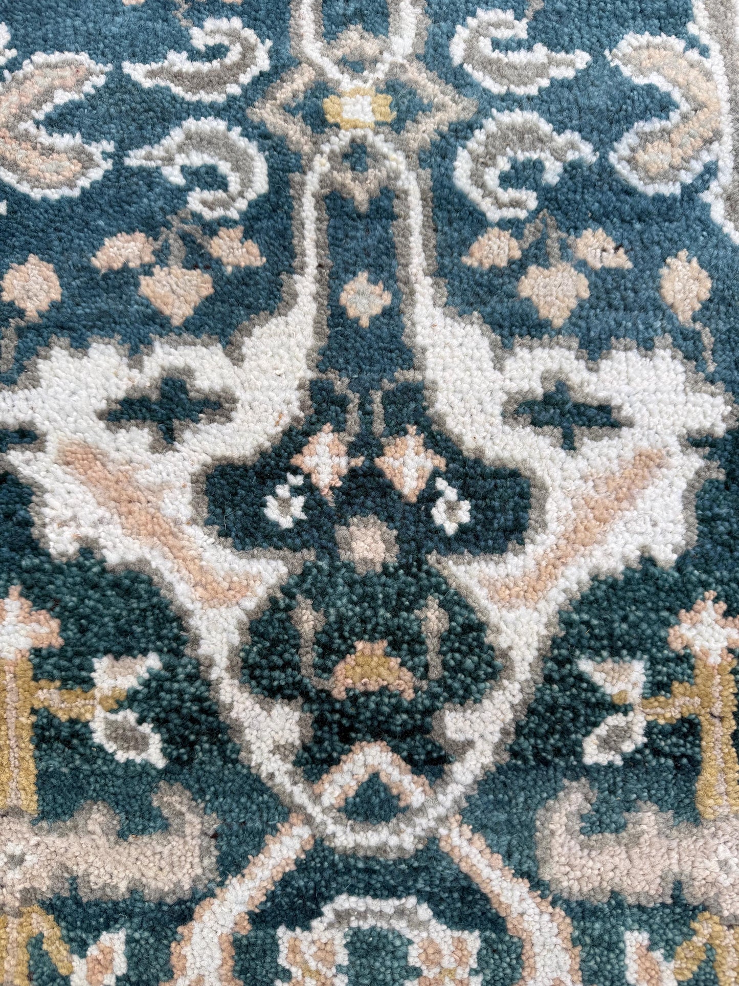 Turkish Oushak Rug 2.7x8 ft Handmade Multicolored Wool Runner Modern Bohemian Area Rug