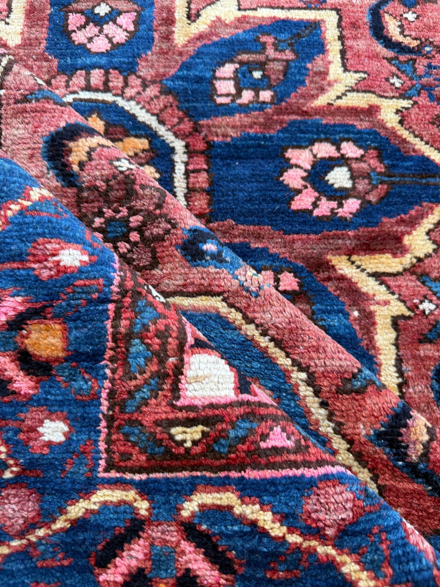 Vintage Turkish Rug, Handmade Anatolian Geometric Tribal Rug 4.2 x 6.4 ft