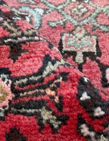 Vintage Turkish Runner 3.6x9.9, 1990s Anatolian Geometric Medallion Wool Village Rug