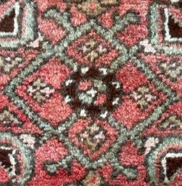 Vintage Turkish Runner 3.6x9.9, 1990s Anatolian Geometric Medallion Wool Village Rug
