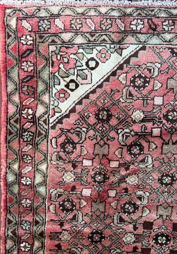 Vintage Turkish Runner 3.6x9.9, 1990s Anatolian Geometric Medallion Wool Village Rug