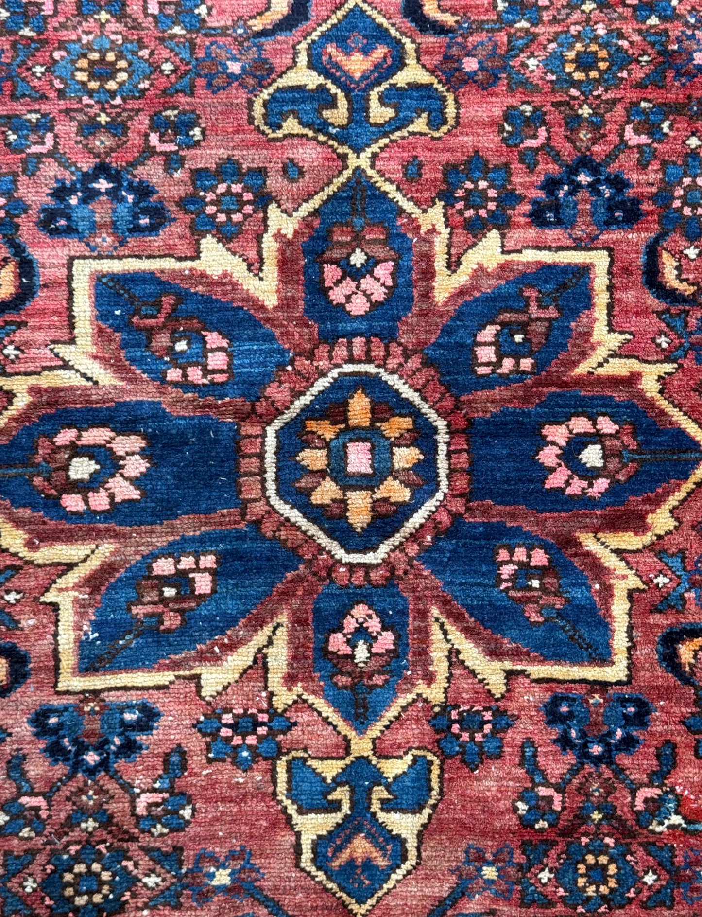 Vintage Turkish Rug, Handmade Anatolian Geometric Tribal Rug 4.2 x 6.4 ft