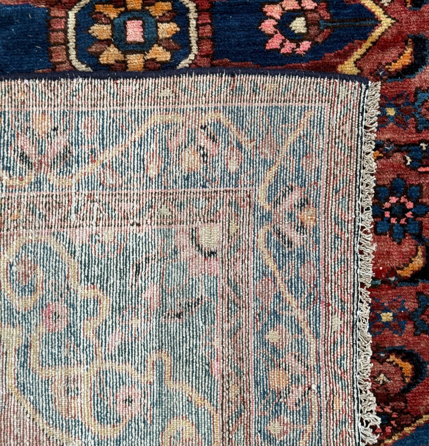 Vintage Turkish Rug, Handmade Anatolian Geometric Tribal Rug 4.2 x 6.4 ft