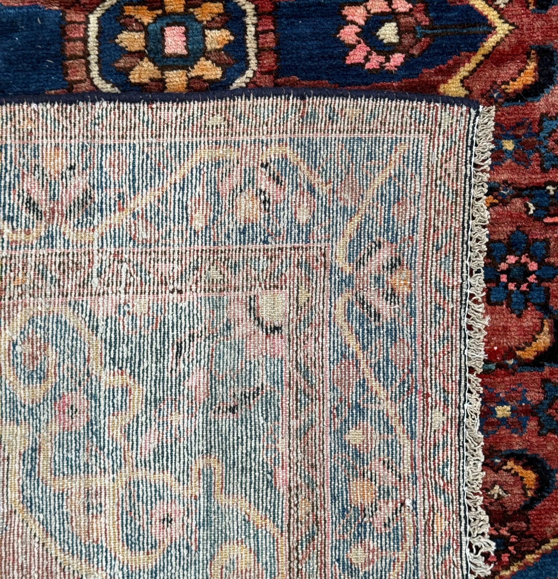 Vintage Turkish Rug, Handmade Anatolian Geometric Tribal Rug 4.2 x 6.4 ft