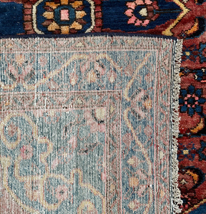 Vintage Turkish Rug, Handmade Anatolian Geometric Tribal Rug 4.2 x 6.4 ft