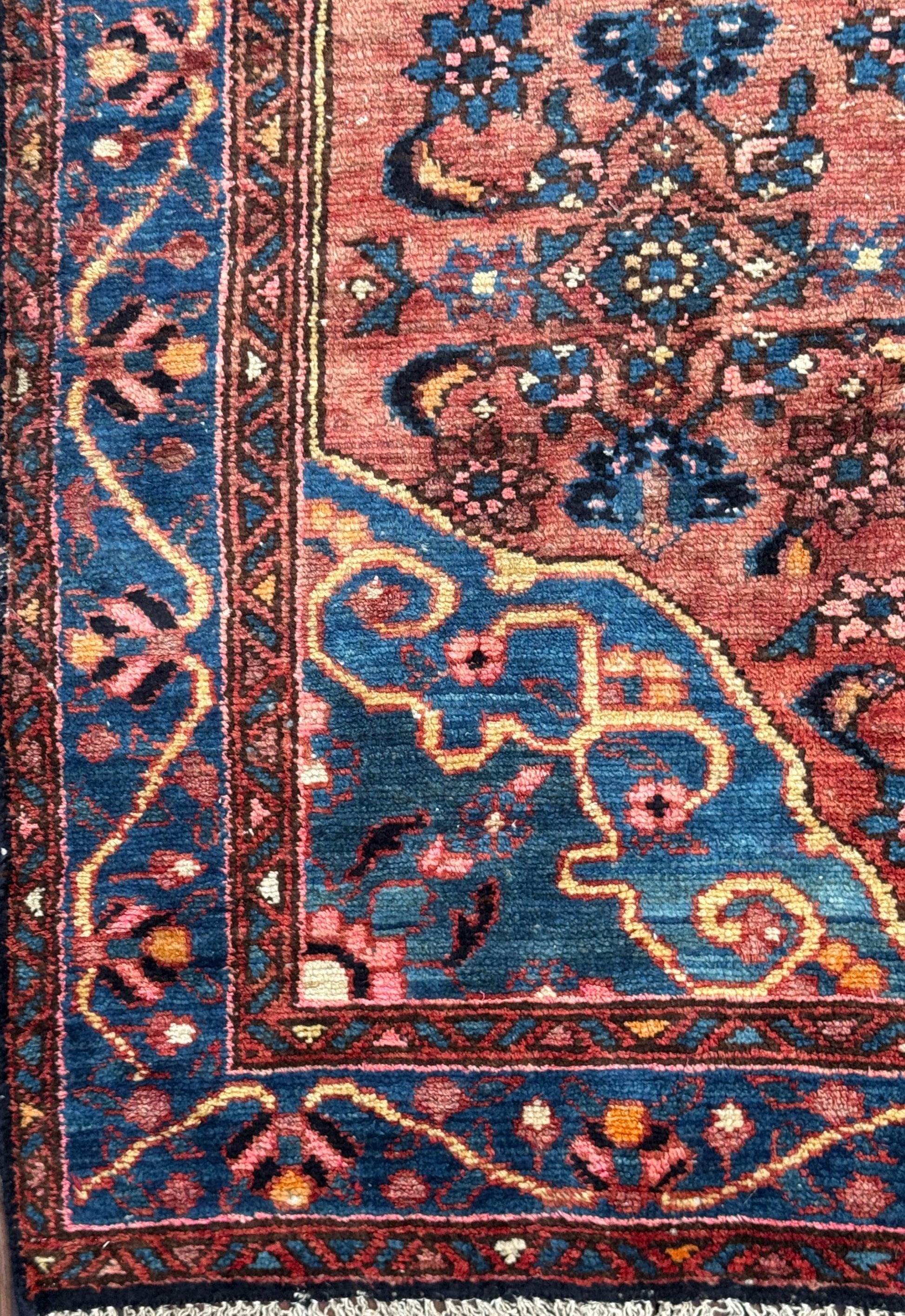 Vintage Turkish Rug, Handmade Anatolian Geometric Tribal Rug 4.2 x 6.4 ft