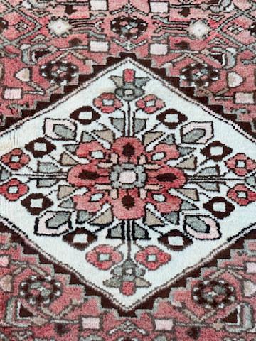 Vintage Turkish Runner 3.6x9.9, 1990s Anatolian Geometric Medallion Wool Village Rug