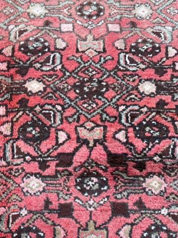 Vintage Turkish Runner 3.6x9.9, 1990s Anatolian Geometric Medallion Wool Village Rug