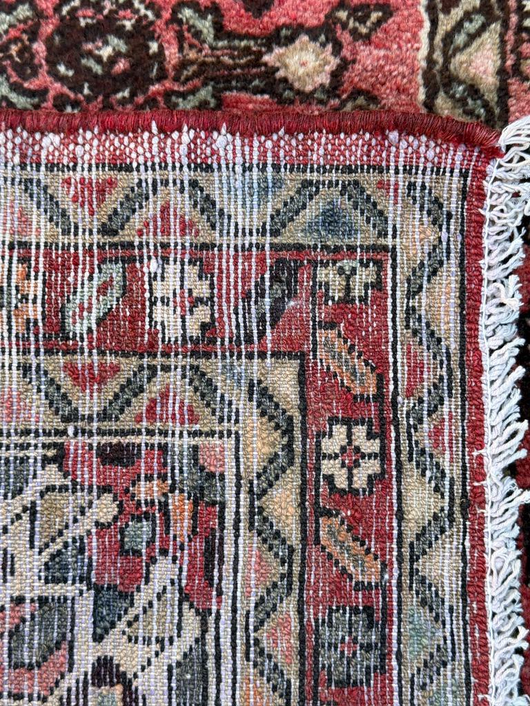 Vintage Turkish Runner 3.6x9.9, 1990s Anatolian Geometric Medallion Wool Village Rug