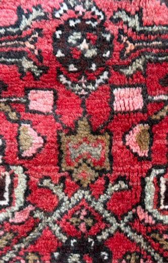 Vintage Turkish Runner 3.6x9.9, 1990s Anatolian Geometric Medallion Wool Village Rug