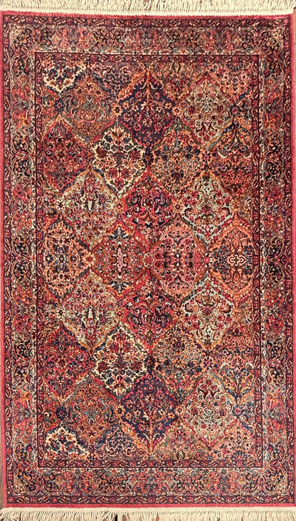 Authentic Vintage Karastan Wool Rug 5.9x9.8 ft Persian Panel Design Rug Traditional Oriental Area Rug Made in USA