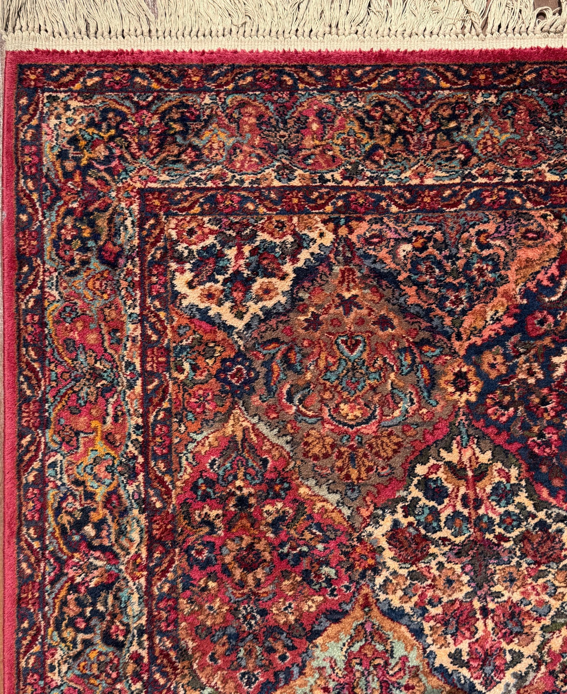 Authentic Vintage Karastan Wool Rug 5.9x9.8 ft Persian Panel Design Rug Traditional Oriental Area Rug Made in USA