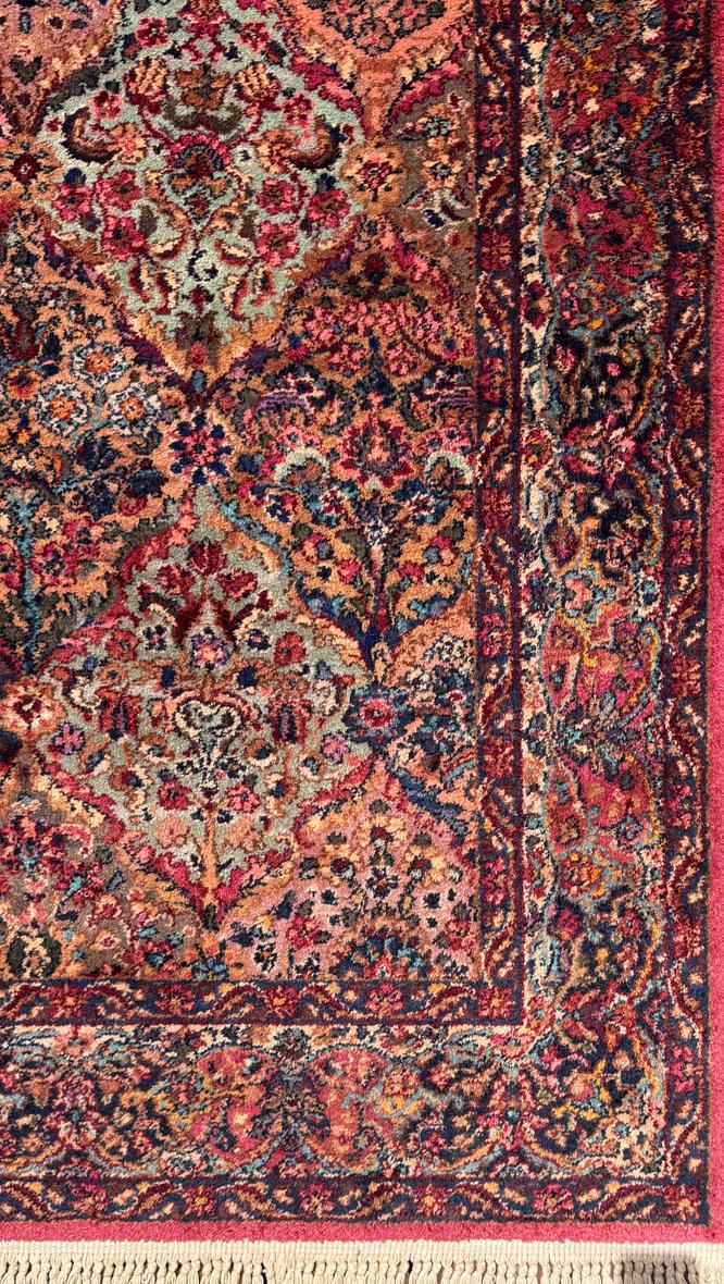 Authentic Vintage Karastan Wool Rug 5.9x9.8 ft Persian Panel Design Rug Traditional Oriental Area Rug Made in USA