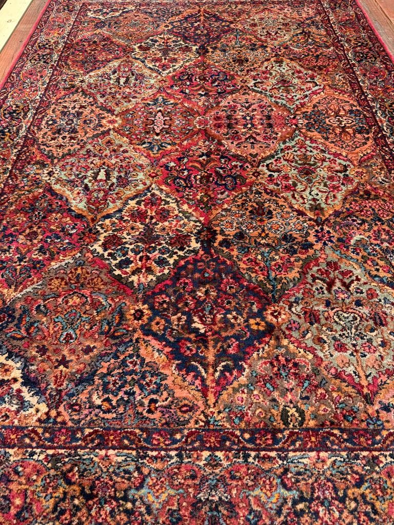 Authentic Vintage Karastan Wool Rug 5.9x9.8 ft Persian Panel Design Rug Traditional Oriental Area Rug Made in USA