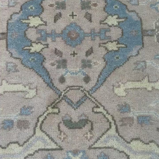 4x6 ft Anatolian Hand-Knotted Oushak Rug: Bohemian Wool Carpet