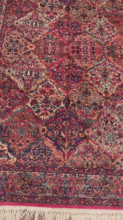 Authentic Vintage Karastan Wool Rug 5.9x9.8 ft Persian Panel Design Rug Traditional Oriental Area Rug Made in USA