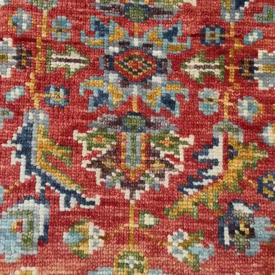 3x5 ft. Bohemian Turkish Oushak Rug, Hand Knotted Contemporary Carpet