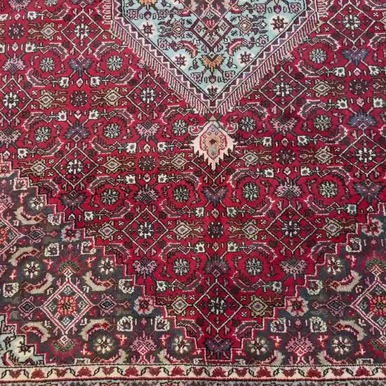 8x6 ft 1960s Vintage Wool Rug: Hand Knotted Bijar Tribal Oriental Carpet