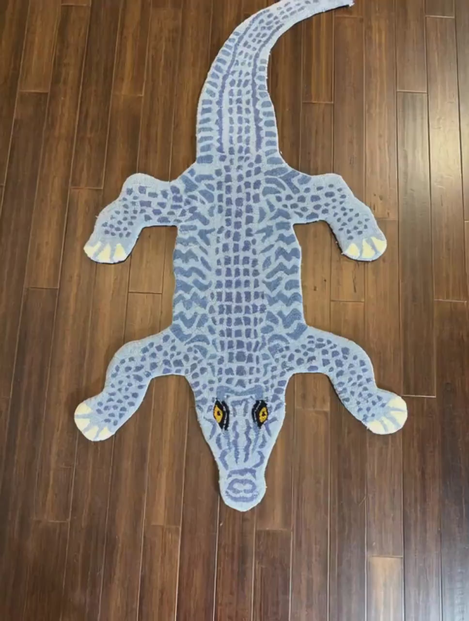Handmade Wool Alligator Rug: Turkish Kids Room & Nursery Decor