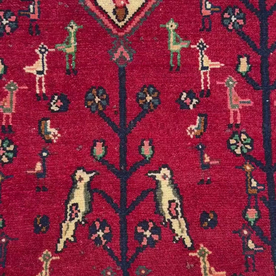 2.7x3.7 ft Vintage Turkish Carpet 1980s | Hand Knotted Wool Anatolian Geometric Village Piece