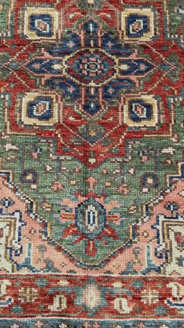 4x6 ft Oushak Hand Knotted Rug: Bohemian Turkish Contemporary Wool Area Rug