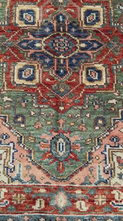 4x6 ft Oushak Hand Knotted Rug: Bohemian Turkish Contemporary Wool Area Rug