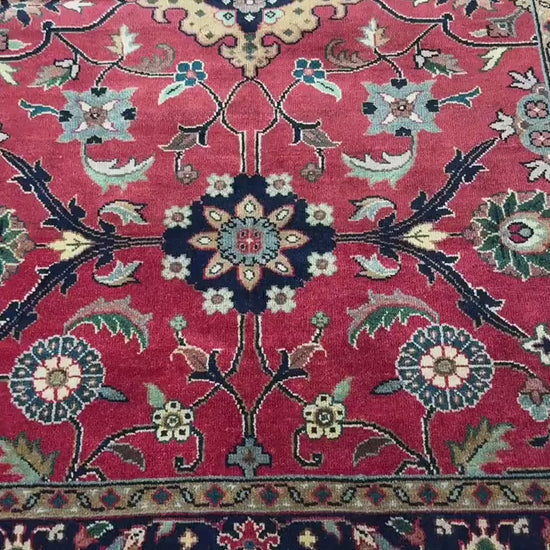 4x6 ft Mint Sarouk Rug: Hand Knotted Wool, Vegetable Dye