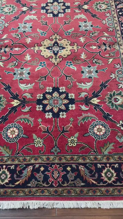 4x6 ft Mint Sarouk Rug: Hand Knotted Wool, Vegetable Dye