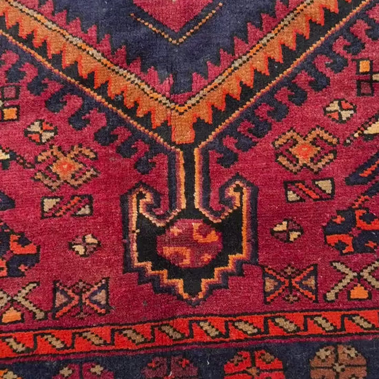 4.8x7 ft Geometric Village Rug, 1930s Vintage Hand Knotted Wool Carpet, Anatolian Oriental Area Rug