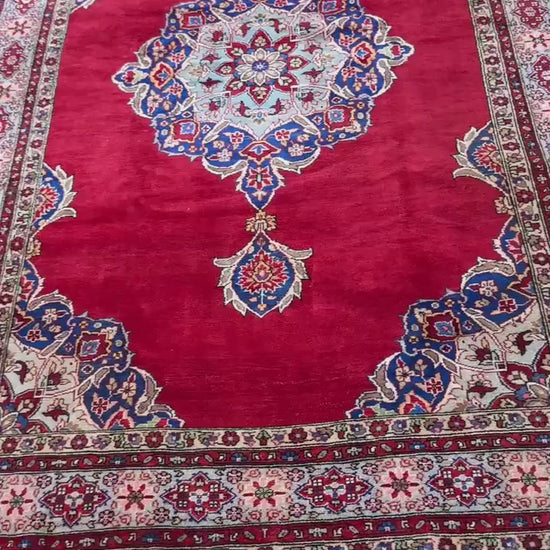 7x4 ft 1960s Amazing Hand Knotted Vintage Traditional Agra Wool Area Rug