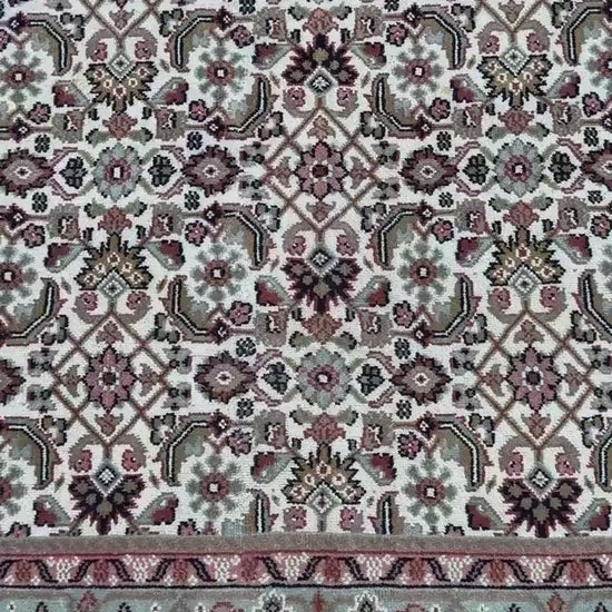 6x4 ft Vintage Bijour 1980s Tribal Wool Rug: Hand Knotted Oriental Geometric Area Carpet